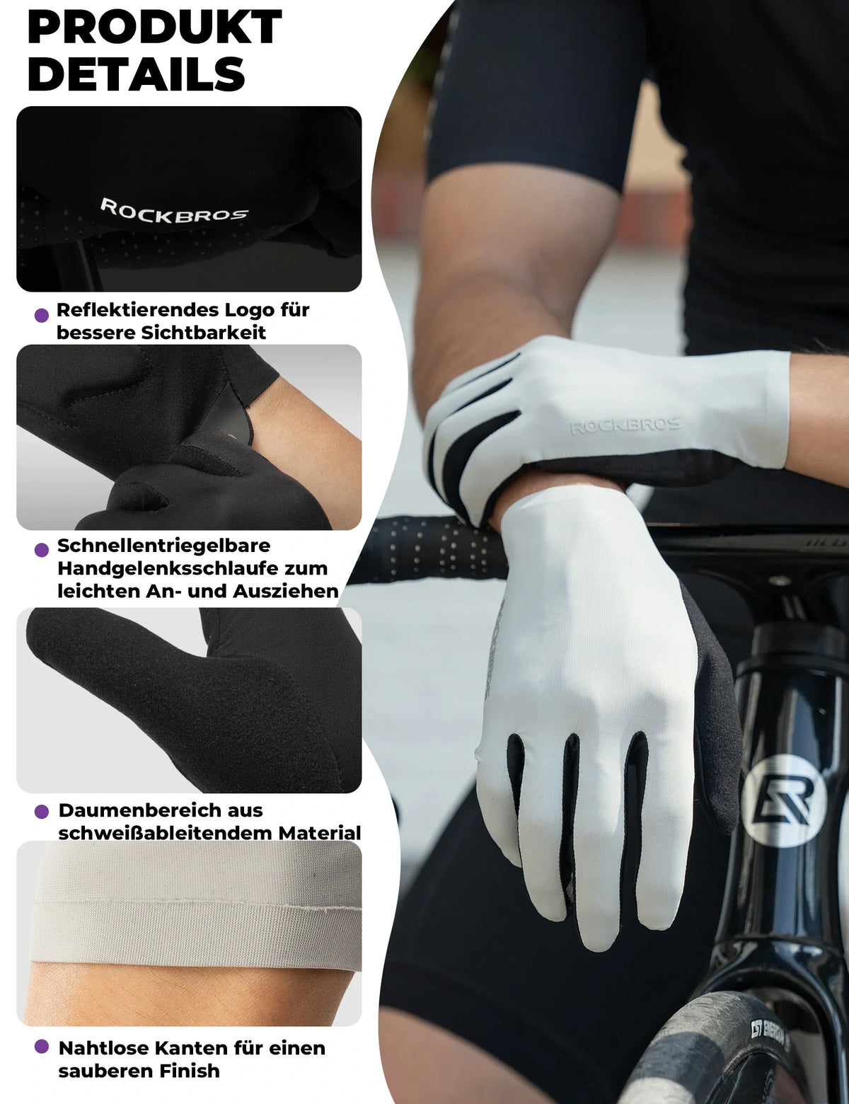ROCKBROS Guantes de ciclismo
