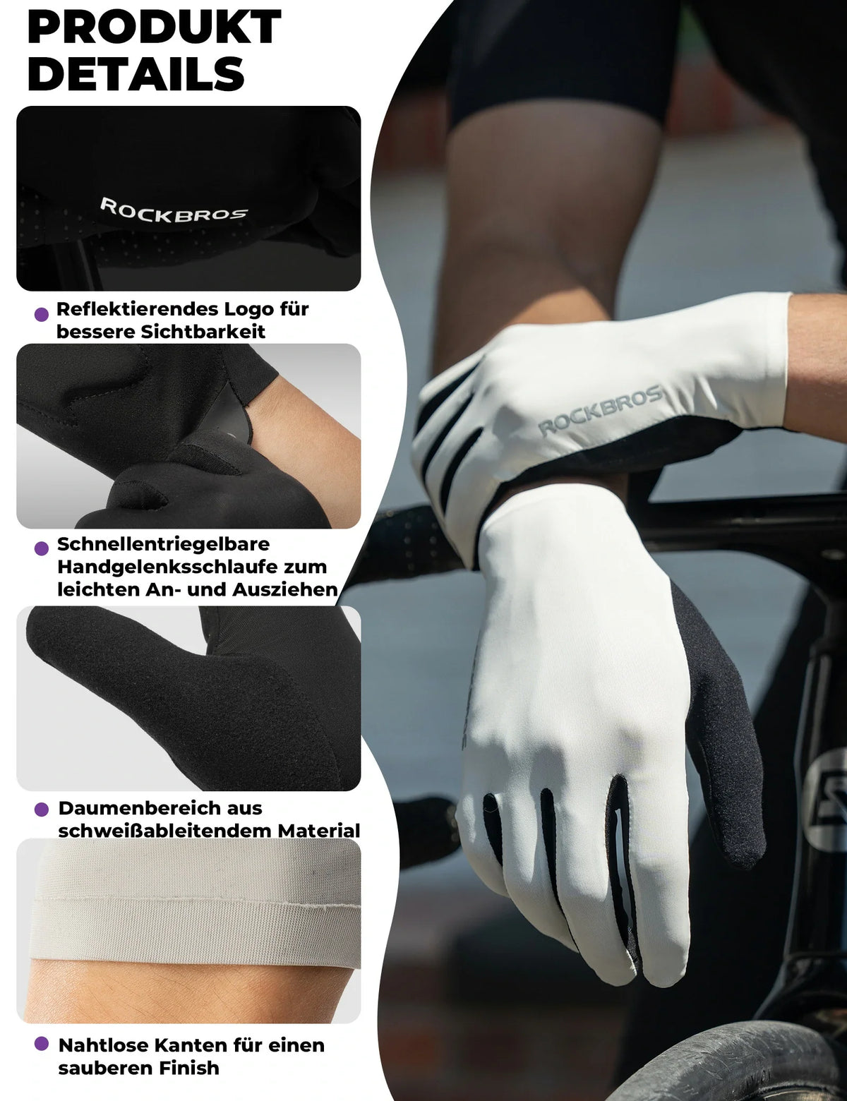 ROCKBROS Guantes de ciclismo