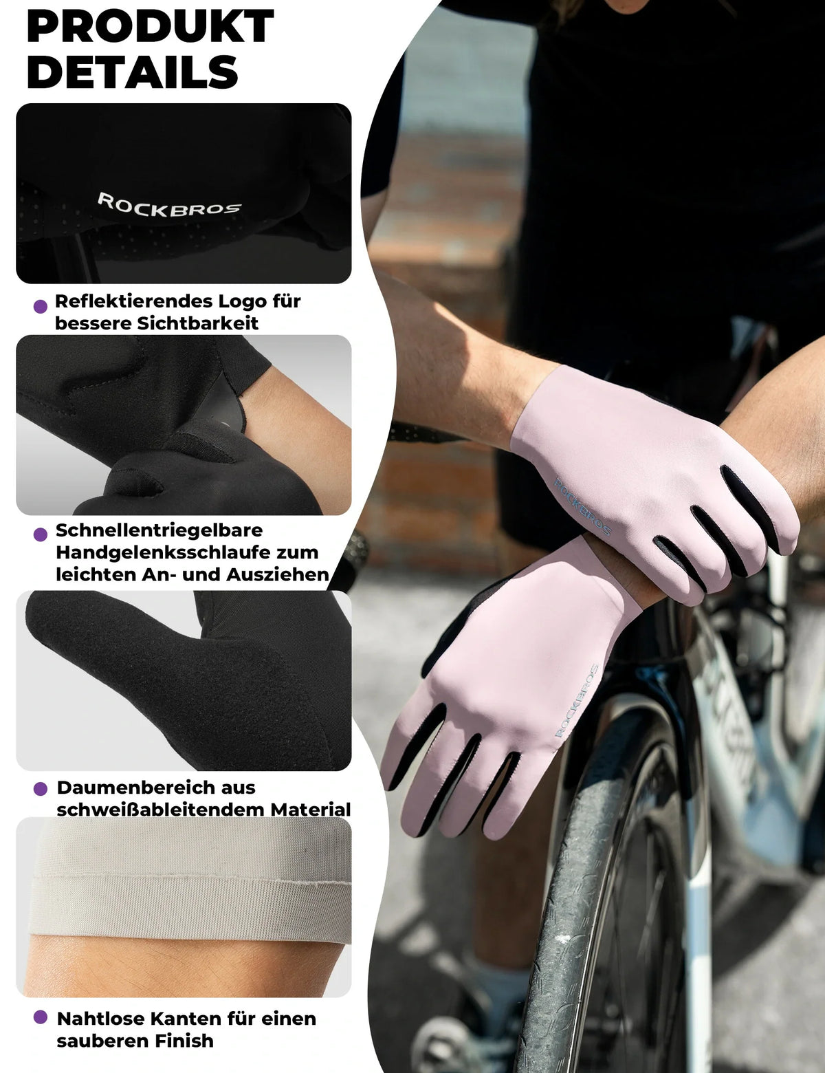 ROCKBROS Guantes de ciclismo
