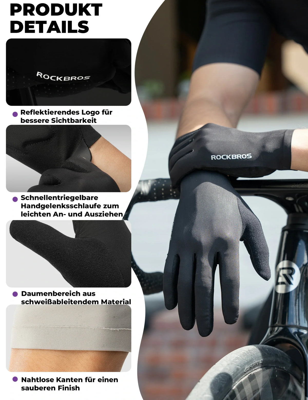 ROCKBROS Guantes de ciclismo