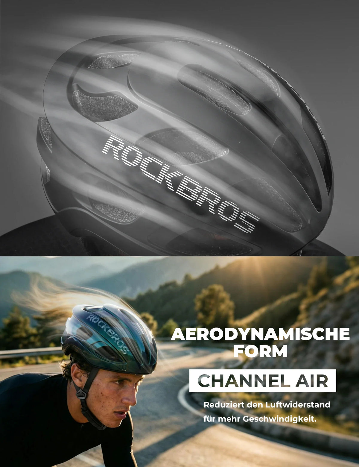ROCKBROS Casco de bicicleta 58-62cm Ultraligero 240g Antibacteriano