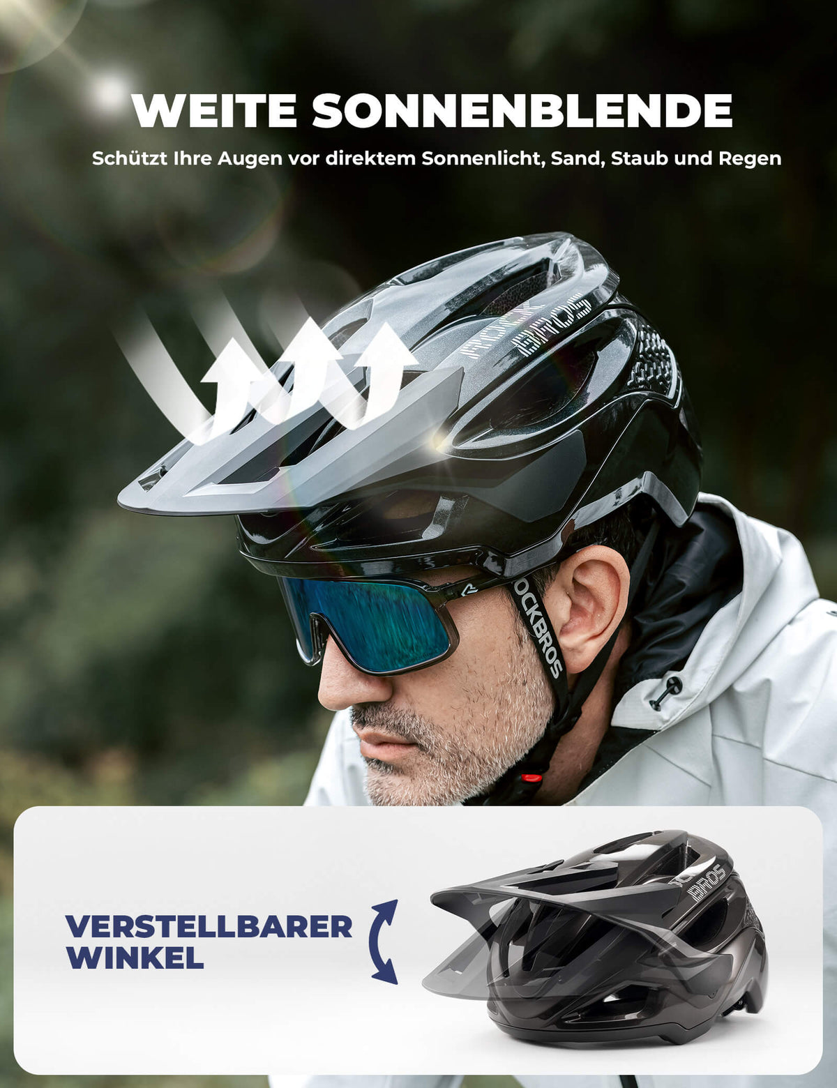 ROCKBROS Casco de bicicleta con sistema de ventilación Ajustable y Ligero
