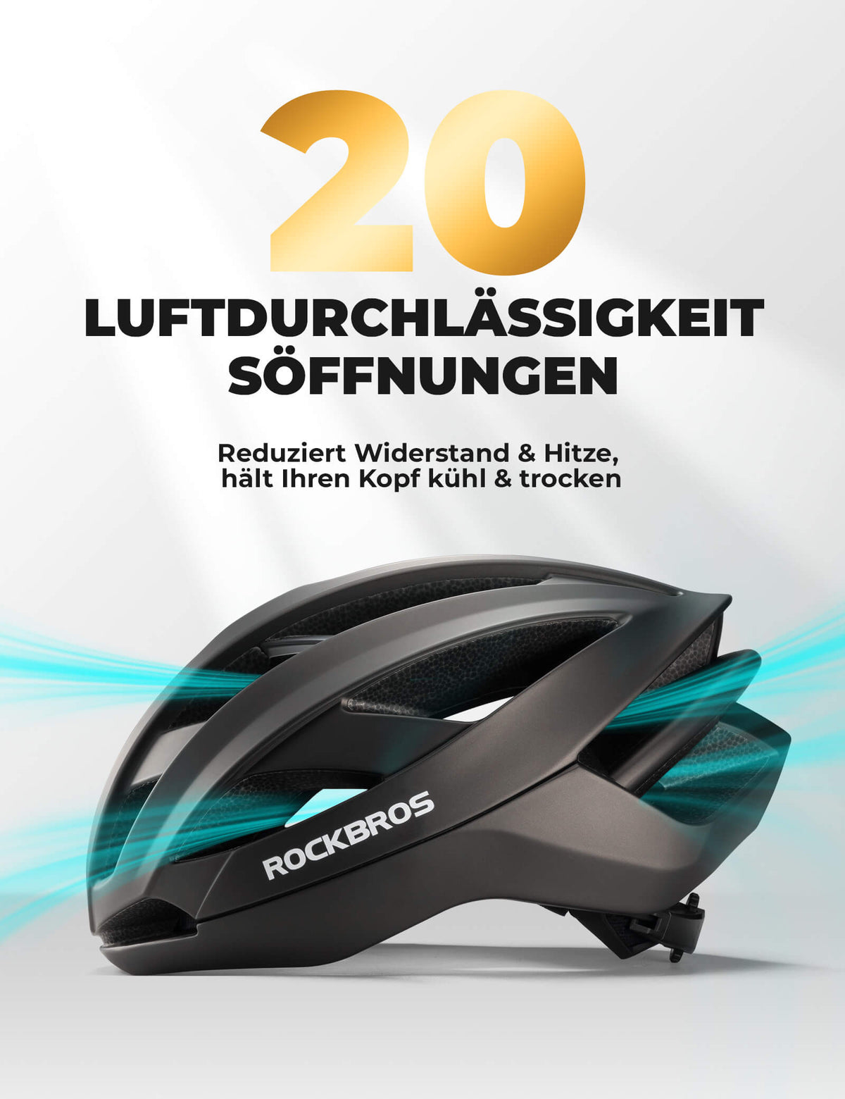 ROCKBROS Casco de bicicleta con marco de refuerzo 58-62cm