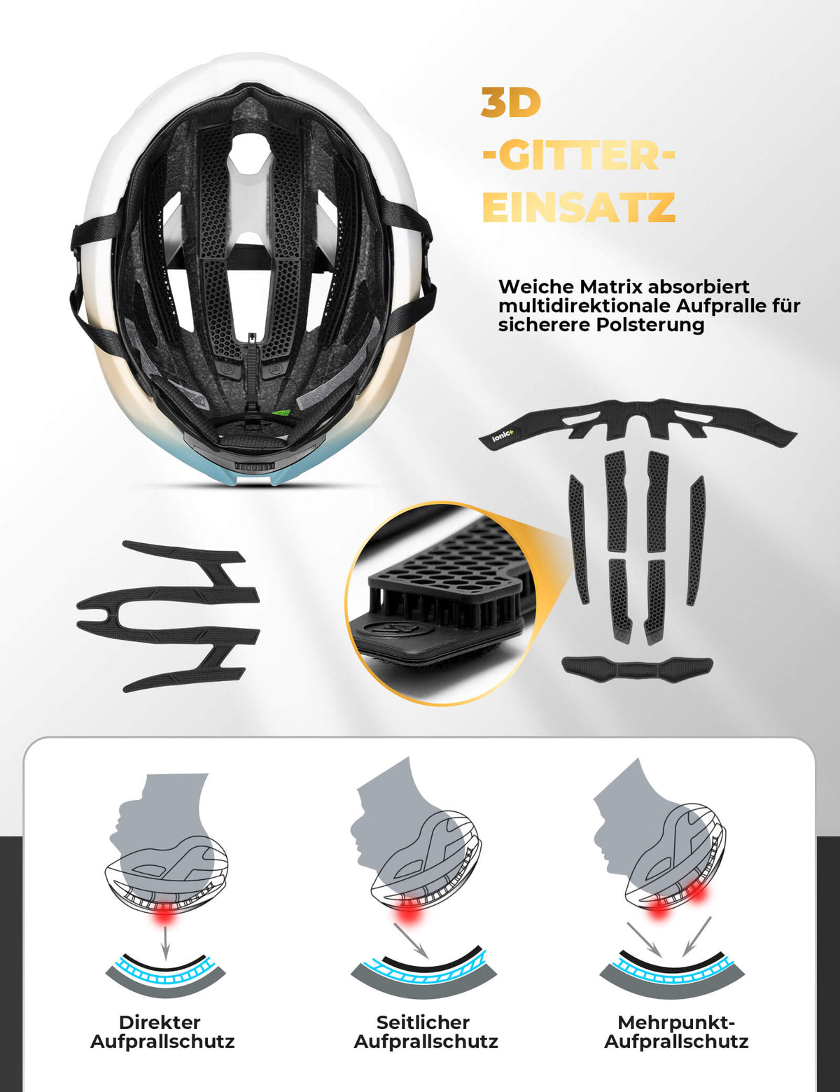 ROCKBROS Casco de bicicleta con marco de refuerzo 58-62cm