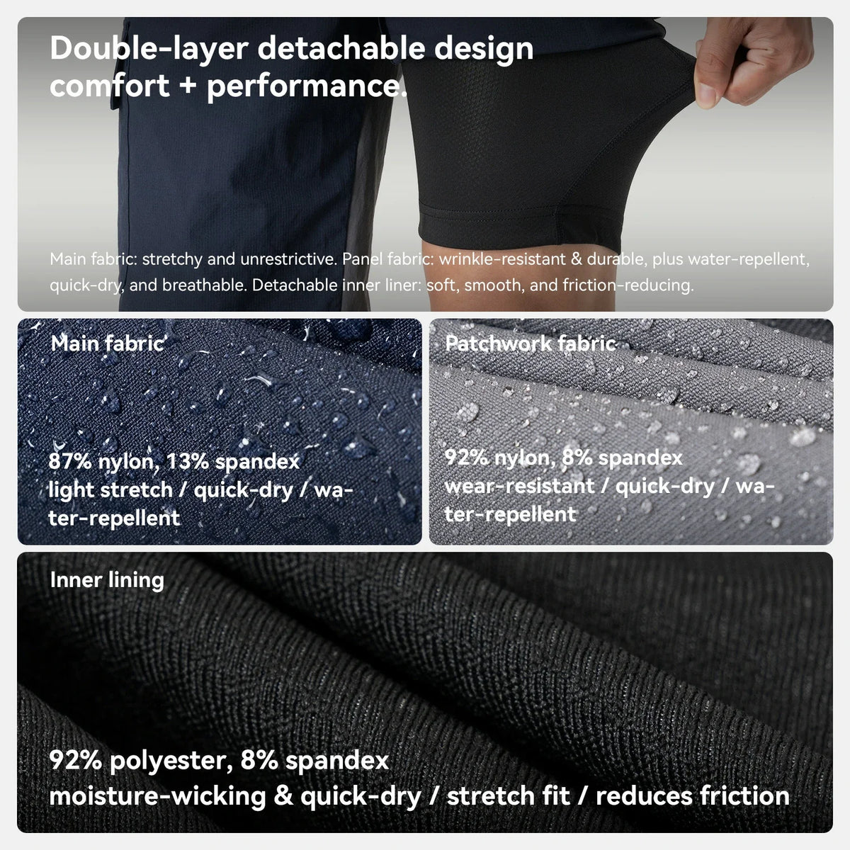 Pantalón de ciclismo ROCKBROS para hombre con acolchado integrado