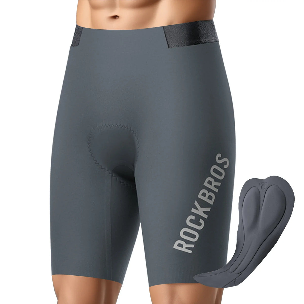 ROCKBROS Culotte Corta de Ciclismo Hombre, Acolchada con Corte 3D Culotte de Ciclismo