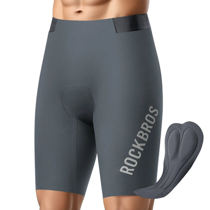 ROCKBROS Culotte Corta de Ciclismo Hombre, Acolchada con Corte 3D Culotte de Ciclismo