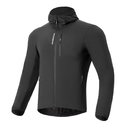 ROCKBROS Chaqueta de Ciclismo para Hombre Cálida A prueba de Viento Repelente al Agua Con Fleece Reflectante