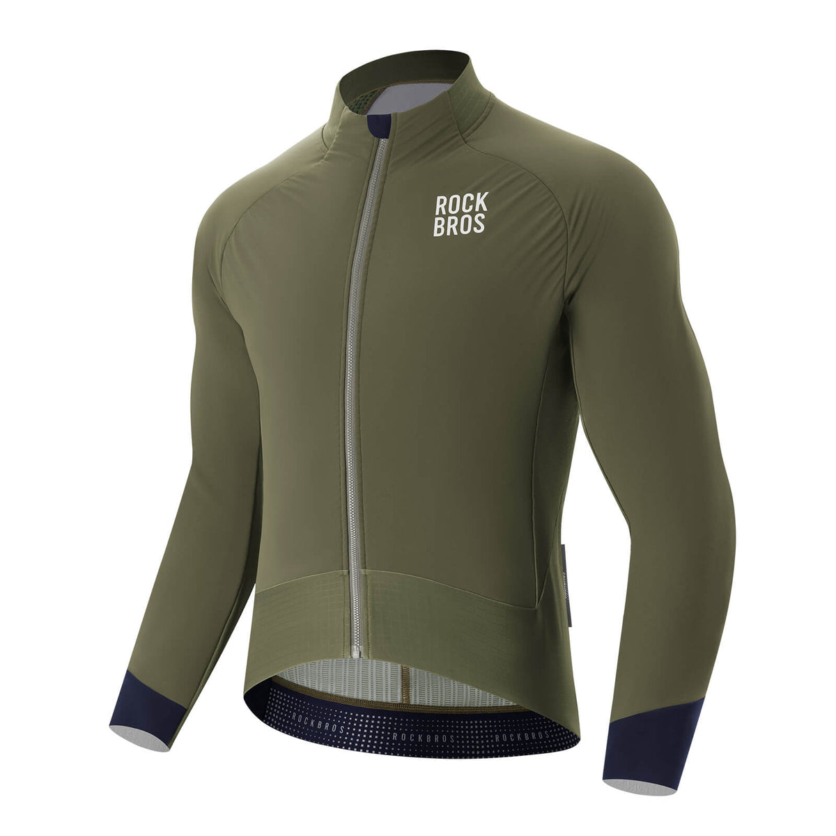 ROCKBROS Chaqueta de ciclismo con elementos reflectantes Transpirable y práctica para hombre