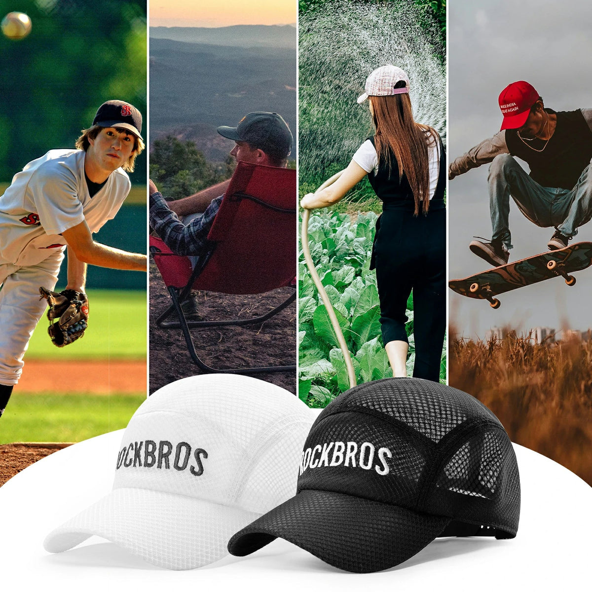 ROCKBROS gorra de bicicleta de secado rápido Outdoor Sport Caps protección UV gorra