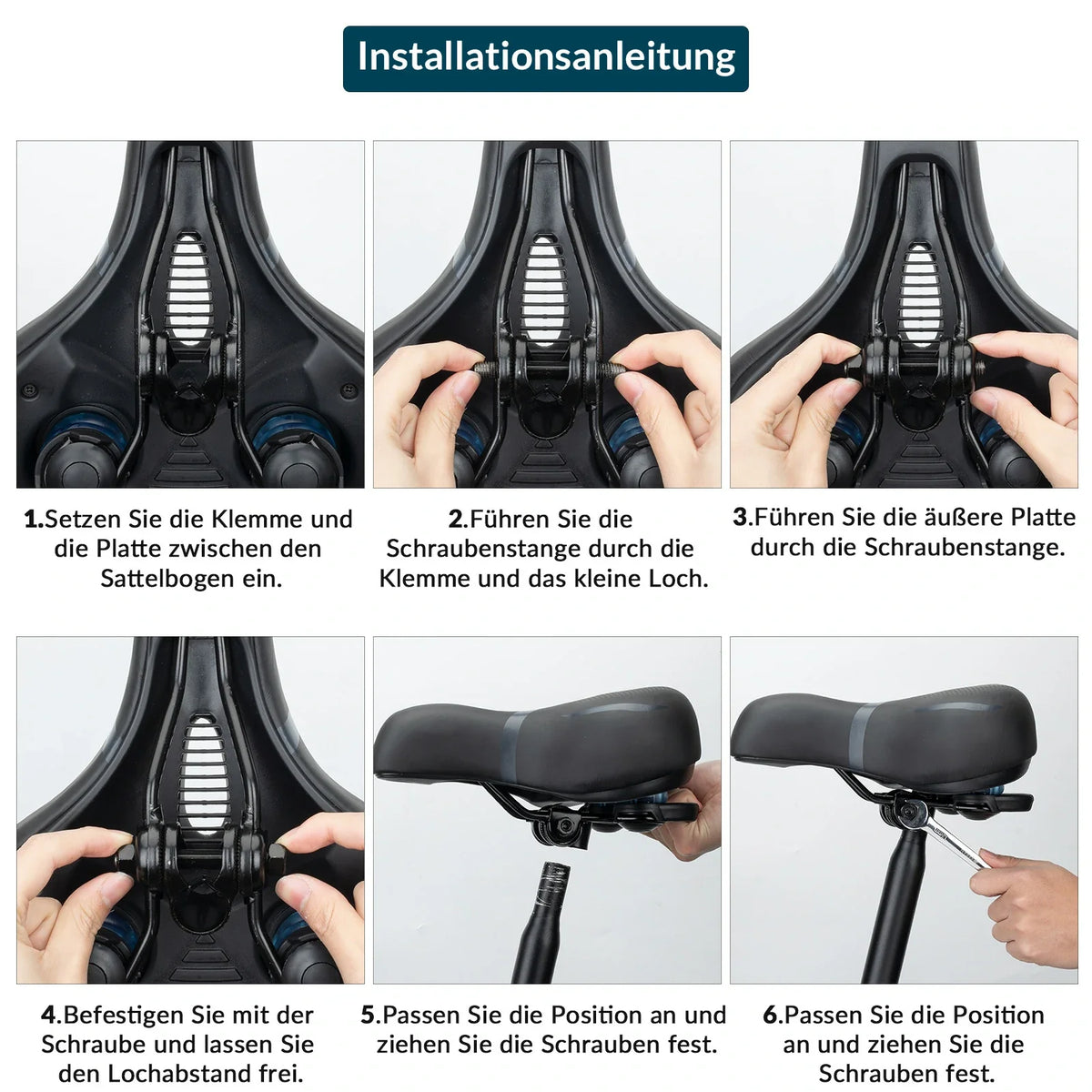 ROCKBROS Asiento de bicicleta con Memory-Foam, Cómodo y Alivio de Presión