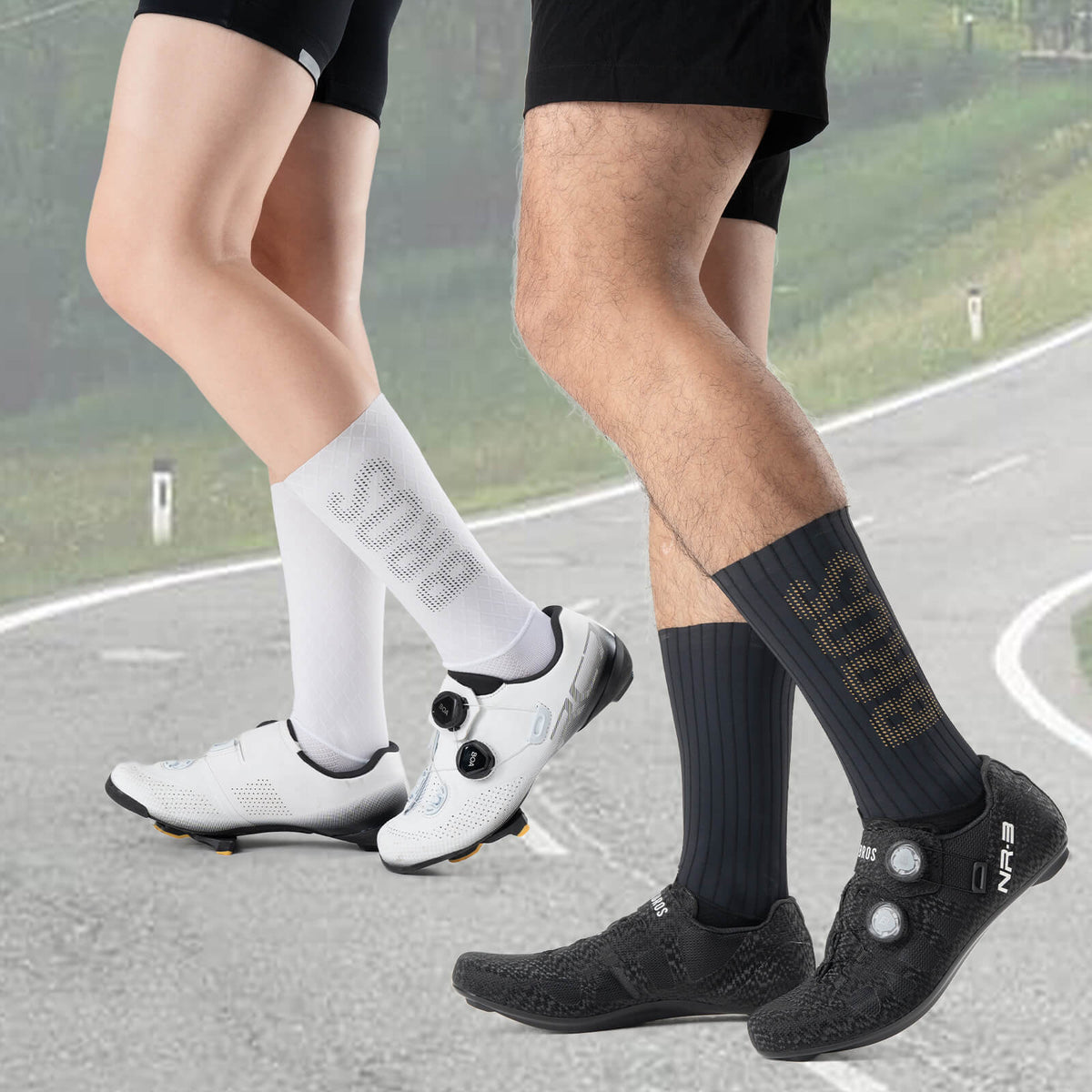 ROCKBROS Calcetines de ciclismo transpirables de compresión