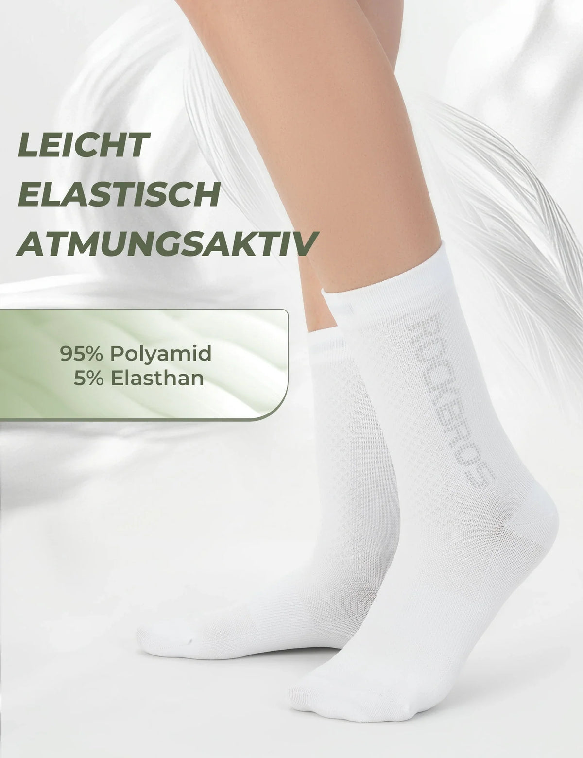 ROCKBROS Calcetines de ciclismo con logo reflectante, pack de dos pares