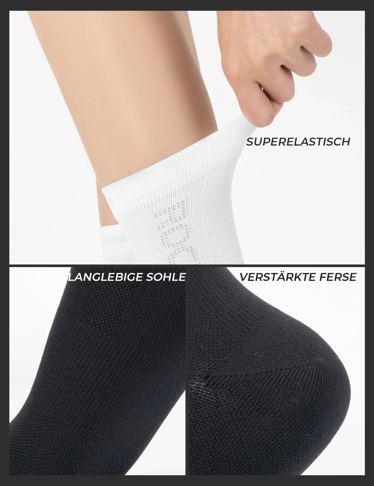 ROCKBROS Calcetines de ciclismo con logo reflectante, pack de dos pares