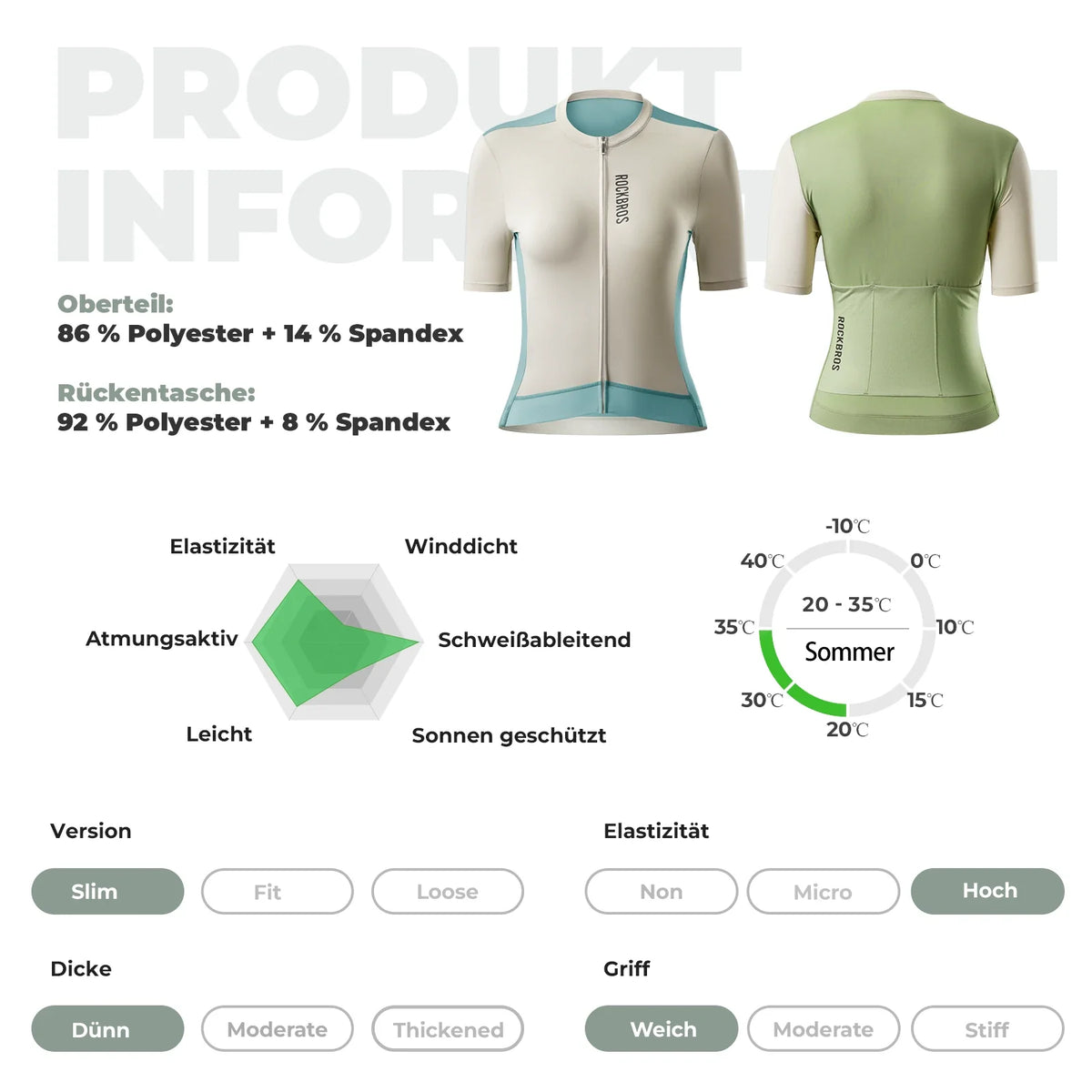 ROCKBROS Maillot de Ciclismo Mujer Verano Manga Corta Transpirable Camiseta de Ciclismo