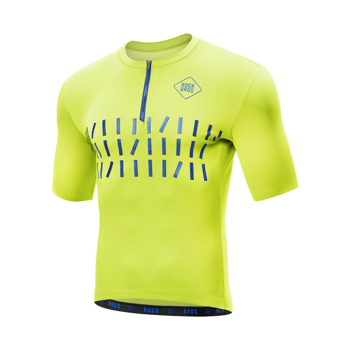 ROCKBROS Maillot de Ciclismo de Manga Corta para Hombre Transpirable y de Secado Rápido Jersey Reflejante