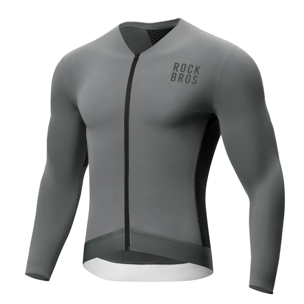 ROCKBROS Maillot de Ciclismo Manga Larga Hombre, Transpirable y de Secado Rápido, Elástico