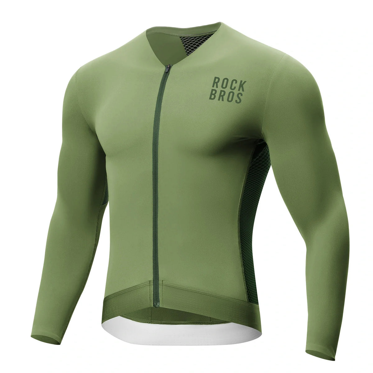 ROCKBROS Maillot de Ciclismo Manga Larga Hombre, Transpirable y de Secado Rápido, Elástico