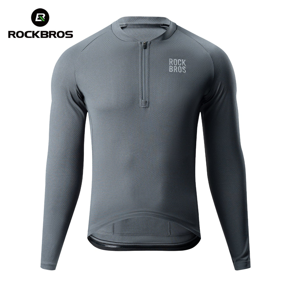 ROCKBROS Maillot de Ciclismo de Manga Larga con Cremallera Frontal Corta - Modelo YDCX011