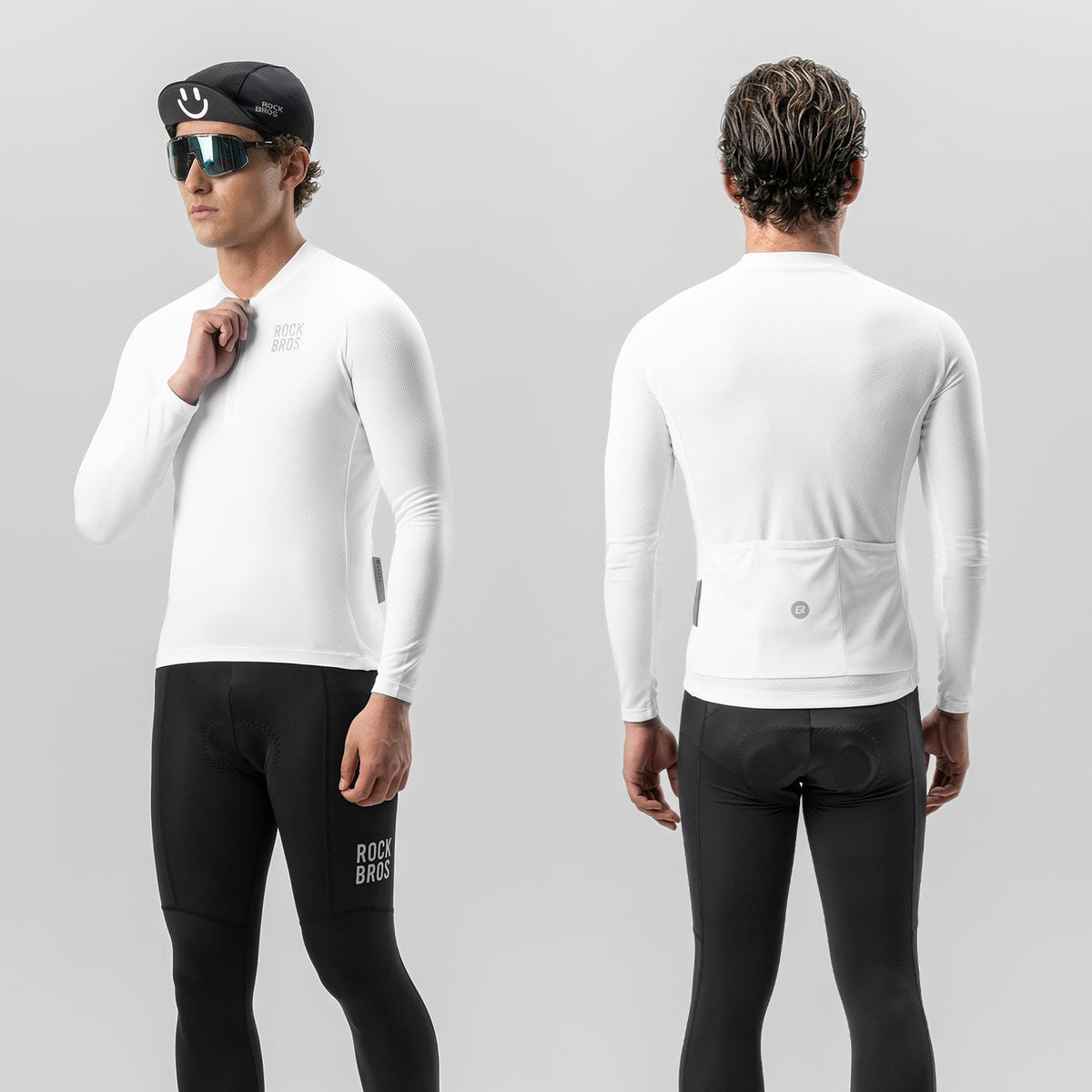 ROCKBROS Maillot de Ciclismo de Manga Larga con Cremallera Frontal Corta - Modelo YDCX011