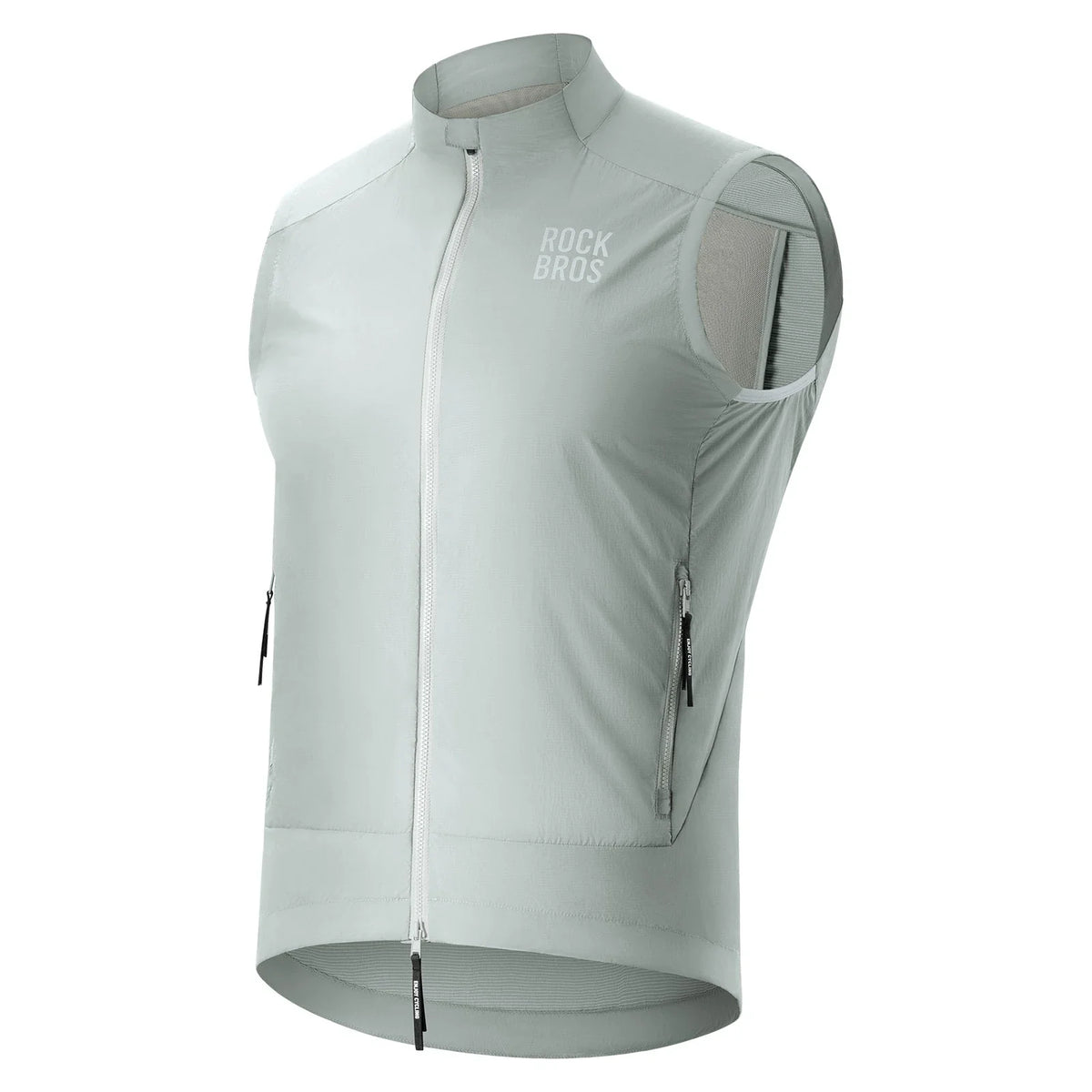 ROCKBROS Chaleco de Ciclismo Cortaviento Ligero Transpirable de Secado Rápido, Plegable Chaleco de Bici
