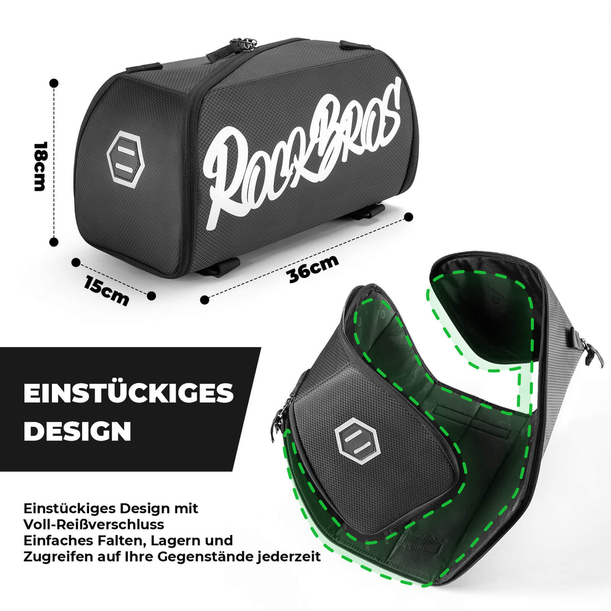 ROCKBROS Bolsa de portaequipajes plegable de una pieza para el portaequipajes