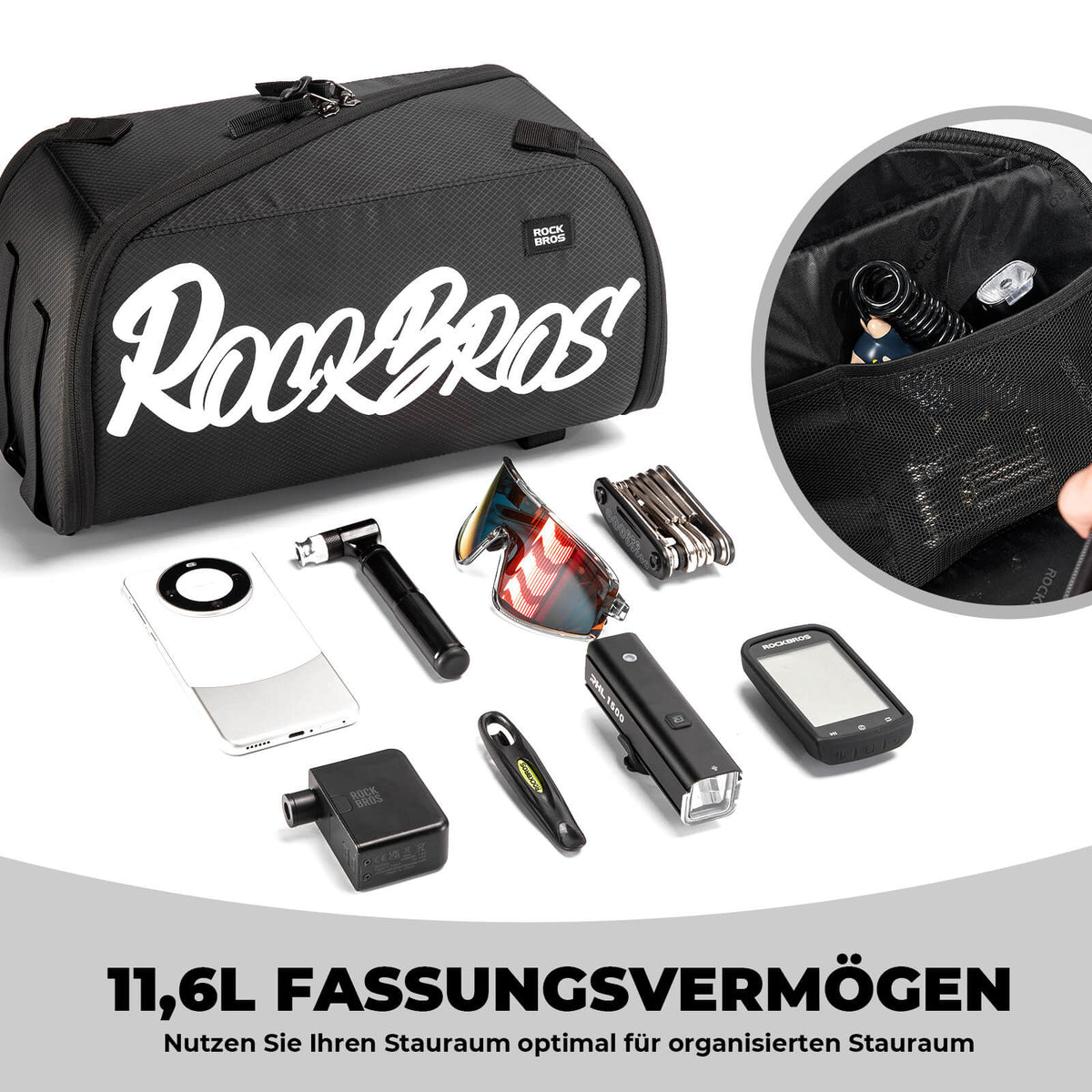 ROCKBROS Bolsa de portaequipajes plegable de una pieza para el portaequipajes