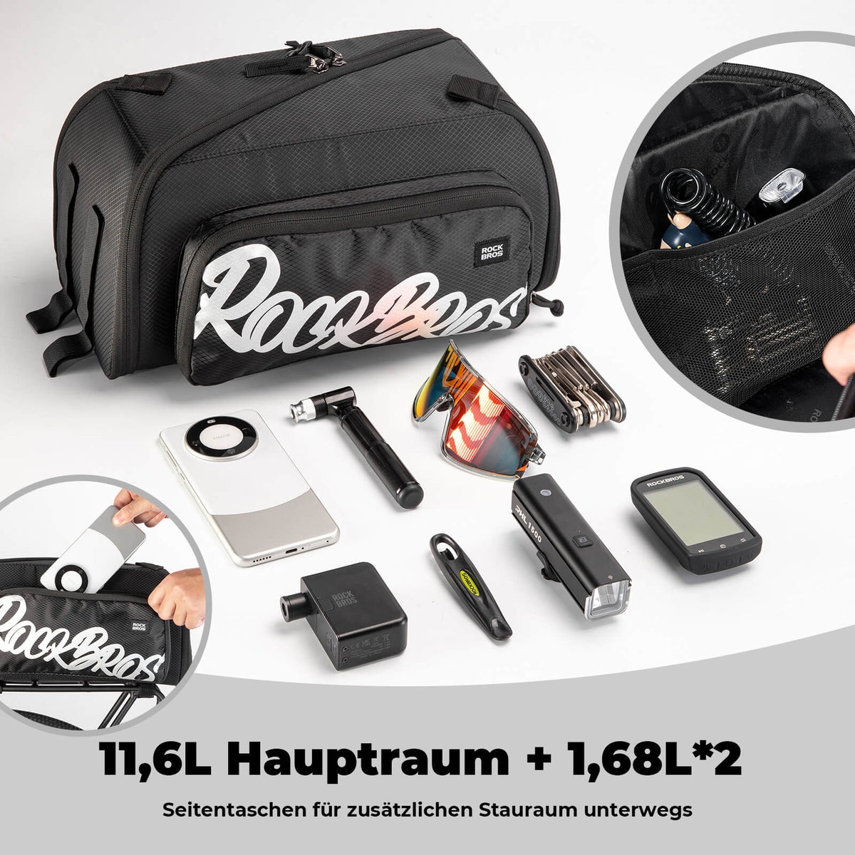 ROCKBROS Bolsa de portaequipajes plegable de una pieza para el portaequipajes