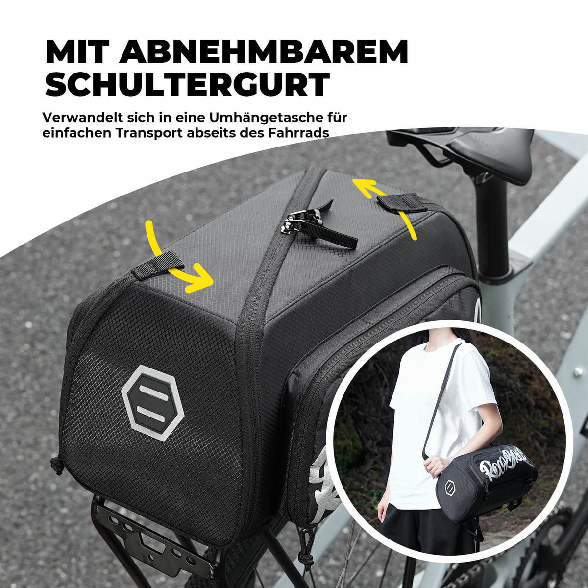 ROCKBROS Bolsa de portaequipajes plegable de una pieza para el portaequipajes