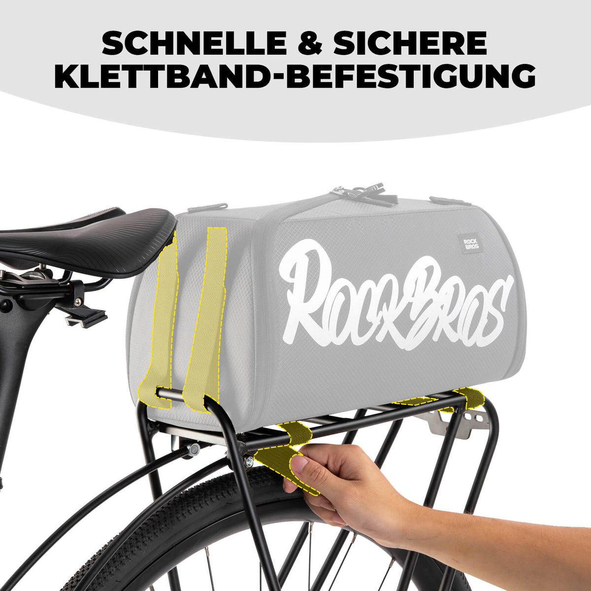 ROCKBROS Bolsa de portaequipajes plegable de una pieza para el portaequipajes