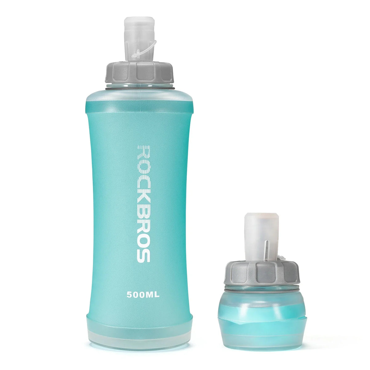 ROCKBROS Botella de agua plegable para bicicleta, ligera, libre de BPA