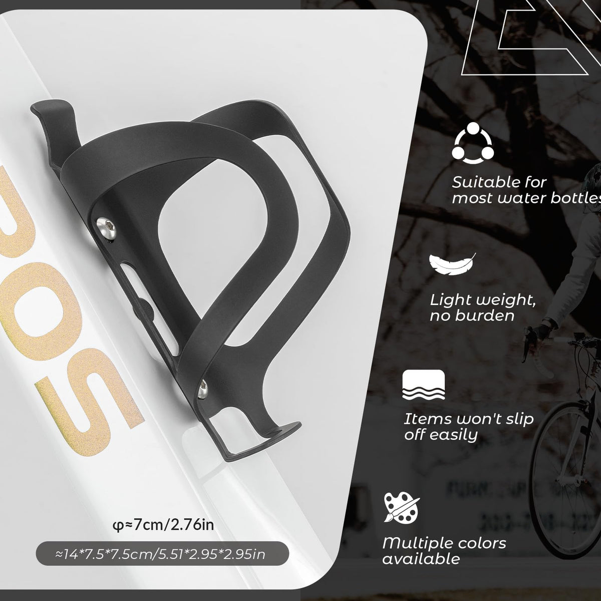 ROCKBROS Portabidones para Bicicleta Porta Botellas de Aleación de Aluminio Ligero
