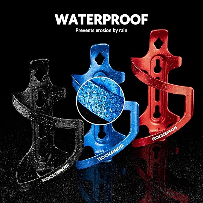 ROCKBROS Portabidones para Bicicleta Soporte para Botellas Portabidón de Aleación de Aluminio aprox. 40g