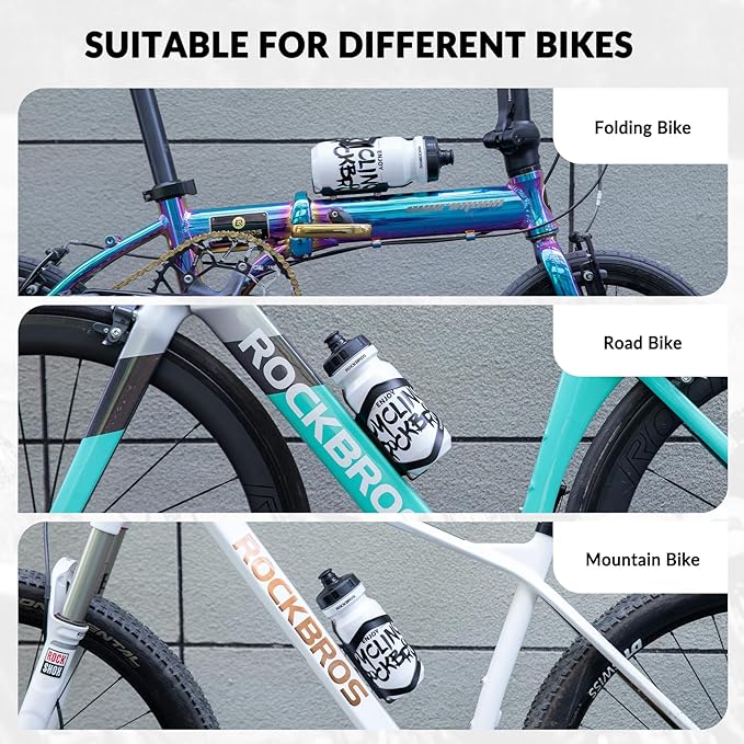 ROCKBROS Portabidones para Bicicleta Soporte para Botellas Portabidón de Aleación de Aluminio aprox. 40g