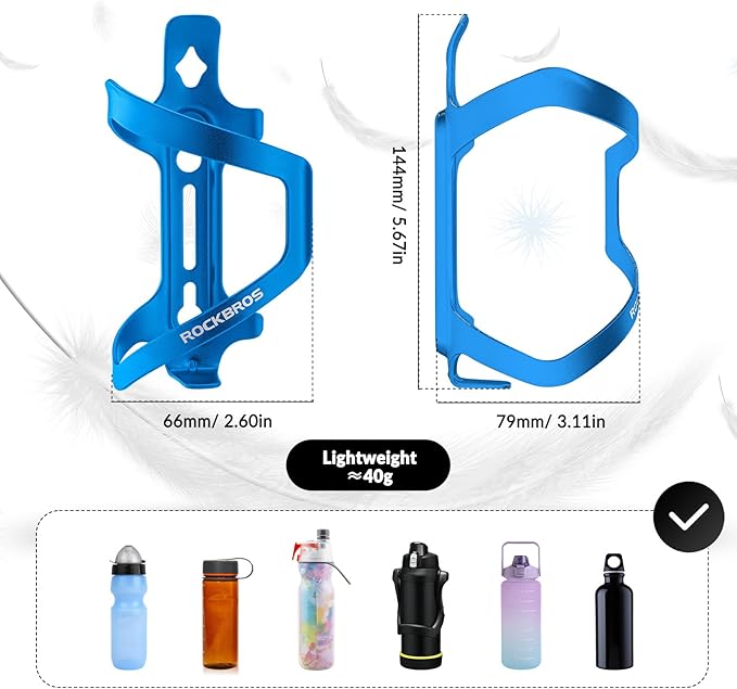 ROCKBROS Portabidones para Bicicleta Soporte para Botellas Portabidón de Aleación de Aluminio aprox. 40g