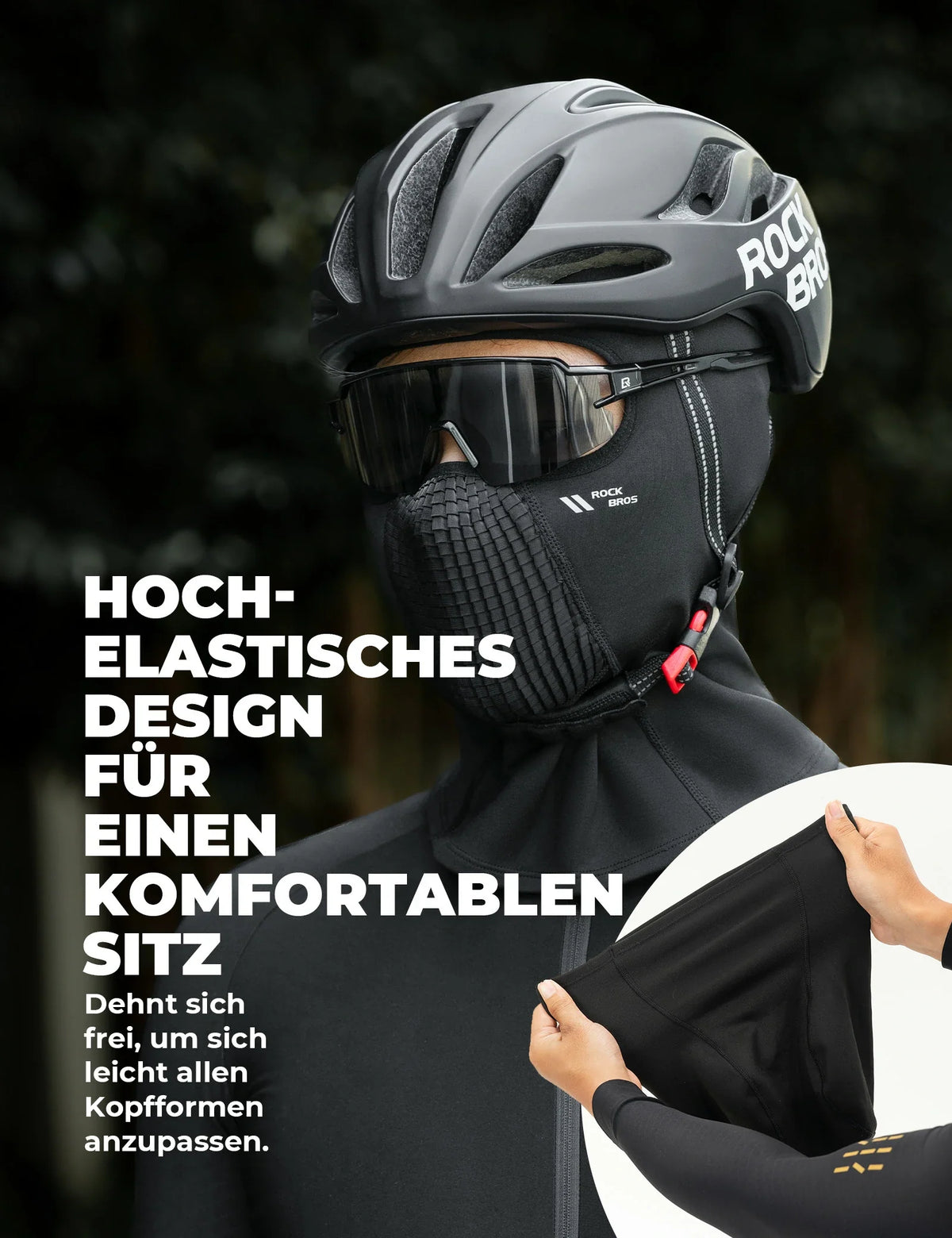 ROCKBROS Pasamontañas de Fleece Invierno Balaclava Transpirable Máscara de Esquí