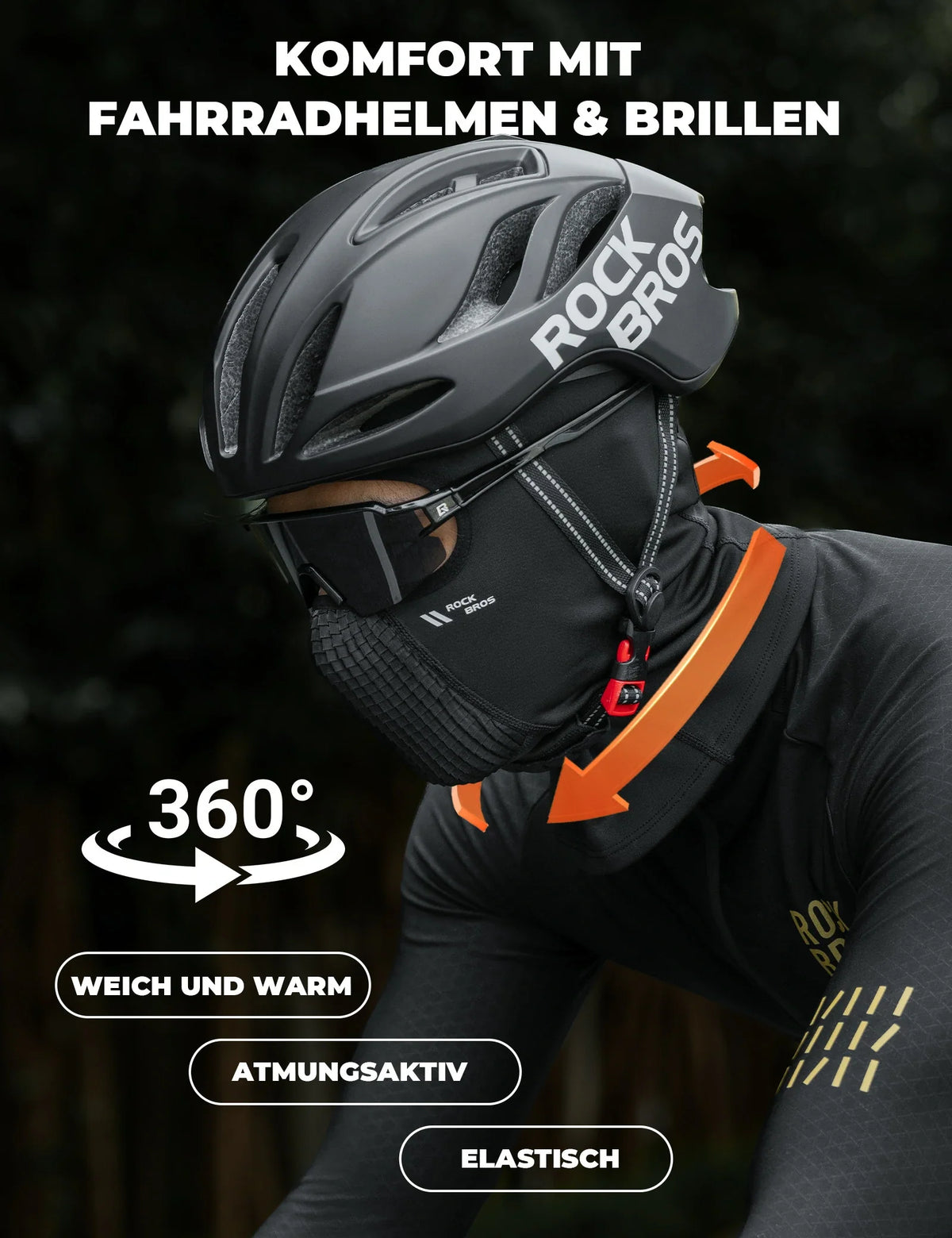 ROCKBROS Pasamontañas de Fleece Invierno Balaclava Transpirable Máscara de Esquí