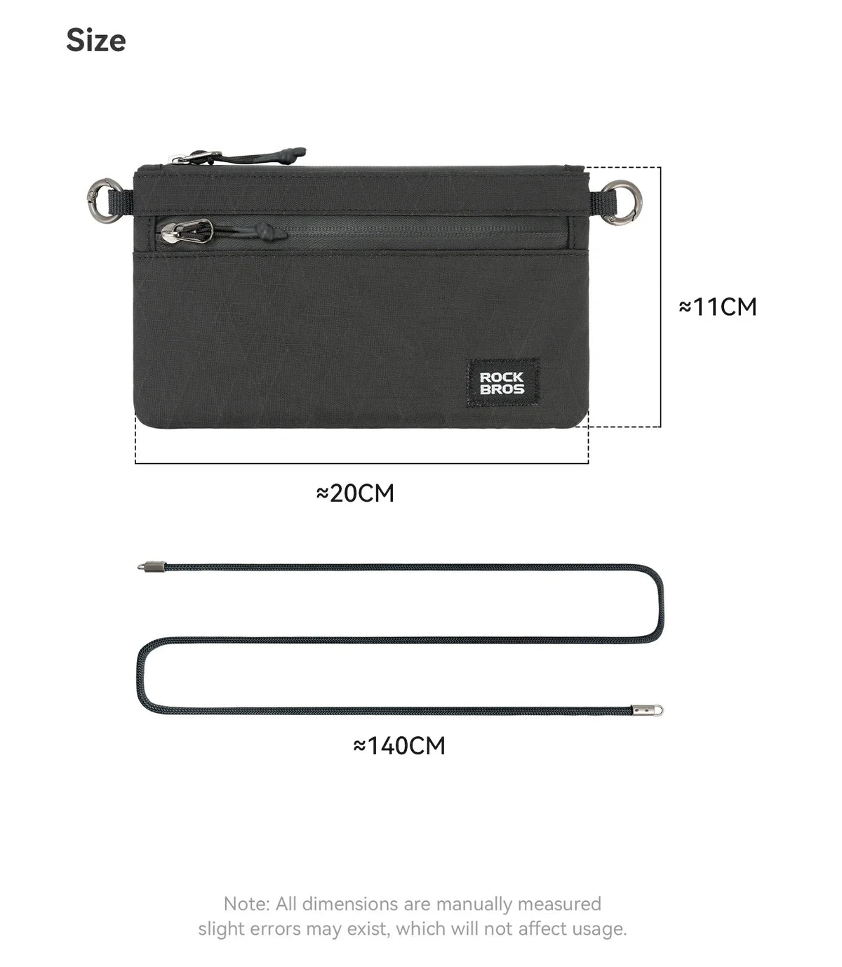 ROCKBROS Billetero Cartera Monedero Funda para móvil para tarjeta de crédito llaves