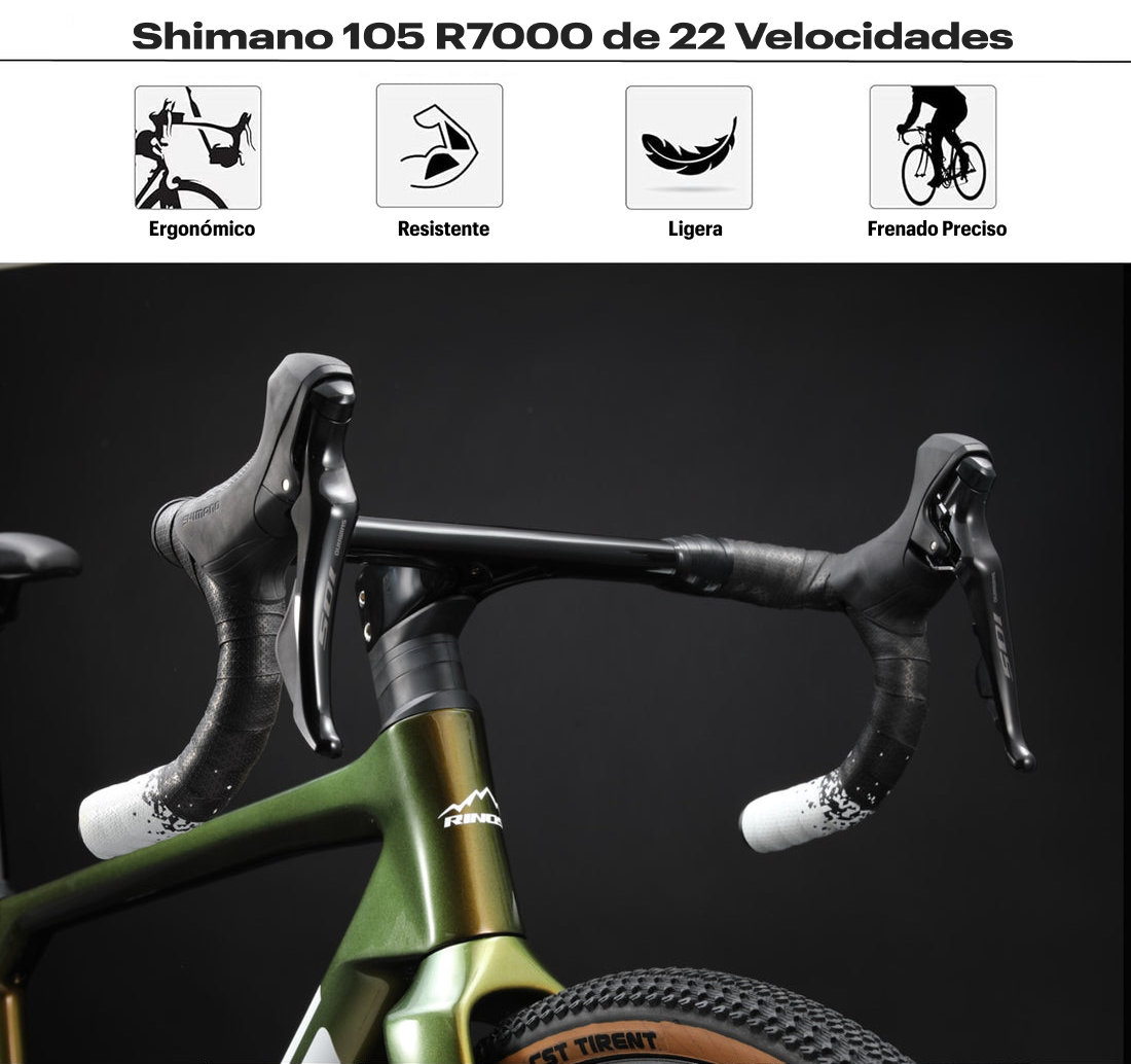 Bicicleta Gravel Carbono RINOS Sandman1.0 Shimano R3000