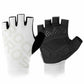 ROCKBROS Guantes de bicicleta de media finger Verano Elásticos y Transpirables, con Antideslizante y Acolchado de Amortiguación