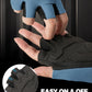 ROCKBROS Guantes de bicicleta de media dedo con acolchado PORON XRD