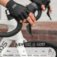 ROCKBROS Guantes de bicicleta de media dedo con acolchado PORON XRD
