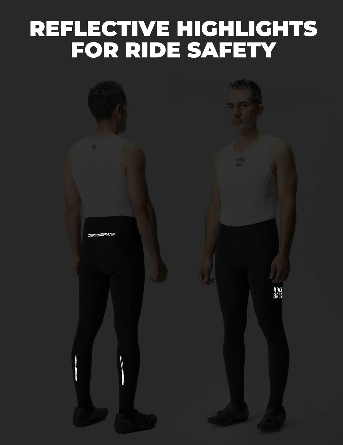 ROCKBROS Pantalón cortado de ciclismo para hombre - Corte ergonómico 3D, 6H+