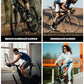 ROCKBROS Pantalón de ciclismo para hombre con tirantes - Muy elástico, transpirable con bandas reflectantes
