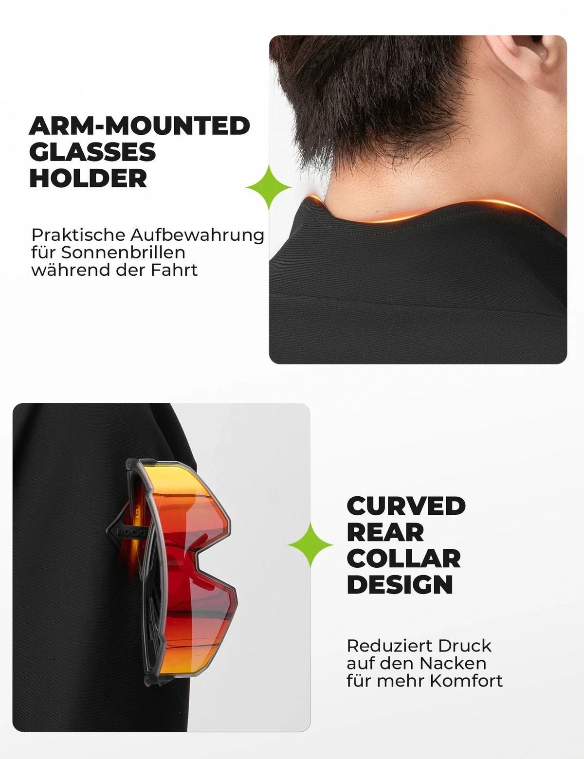 ROCKBROS Chaqueta de ciclismo para hombre con tecnología de 3 capas - A prueba de viento, Transpirable, Reflectante