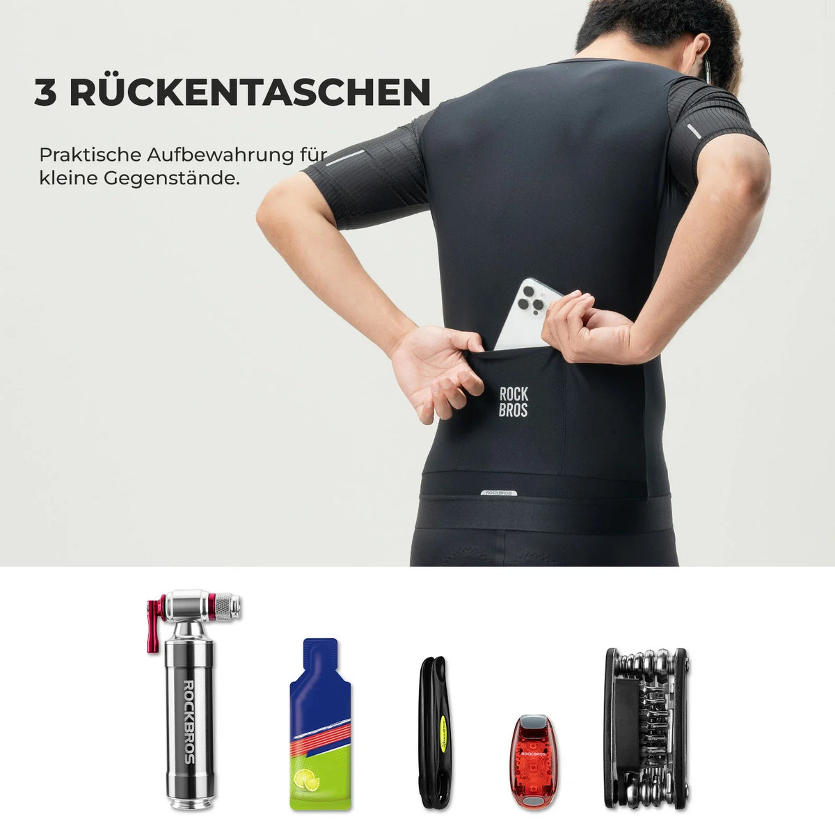 ROCKBROS Maillot de Ciclismo para Hombre Manga Corta