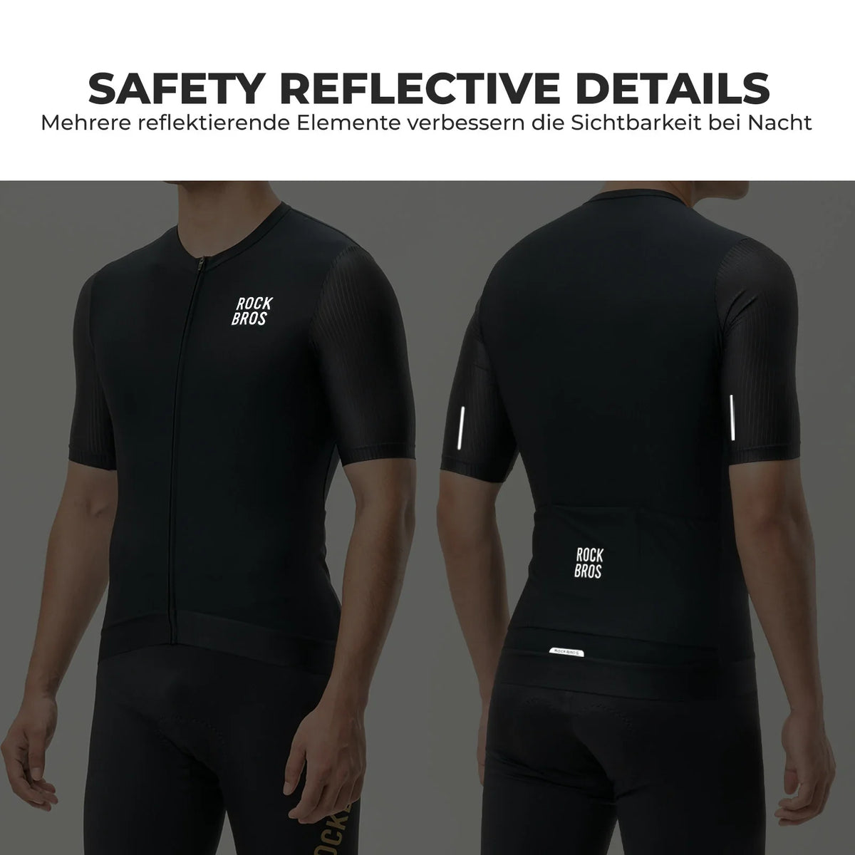 ROCKBROS Maillot de Ciclismo para Hombre Manga Corta