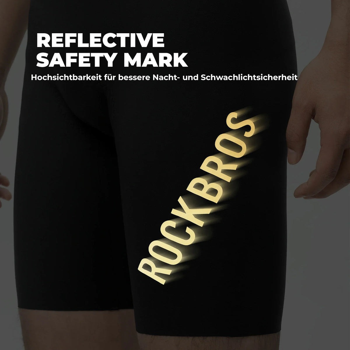 ROCKBROS Culote de ciclismo para hombre con tirantes Acolchado, Culote corto de ciclismo, Transpirable de secado rápido