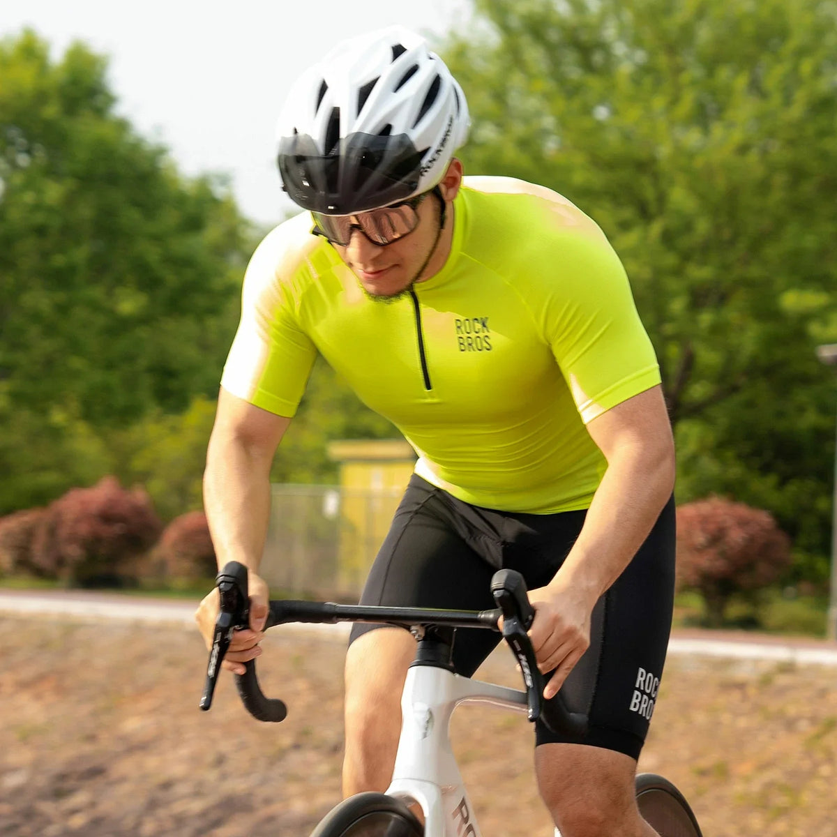 ROCKBROS Maillot de ciclismo para hombre de manga corta, transpirable
