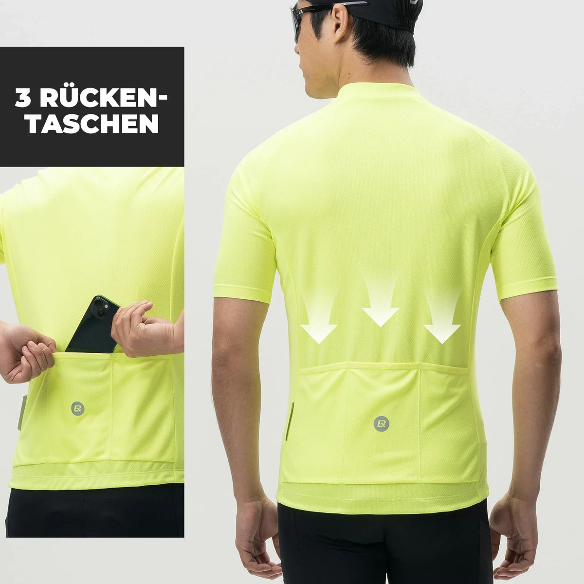ROCKBROS Maillot de ciclismo hombre manga corta camiseta de ciclismo transpirable de secado rápido